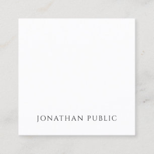Professional Modern Elegant Simple Template Luxury Square Business Card