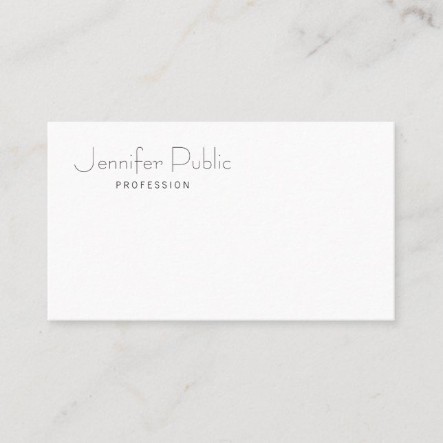 Professional Modern Elegant Simple Template Matte Business Card (Front)