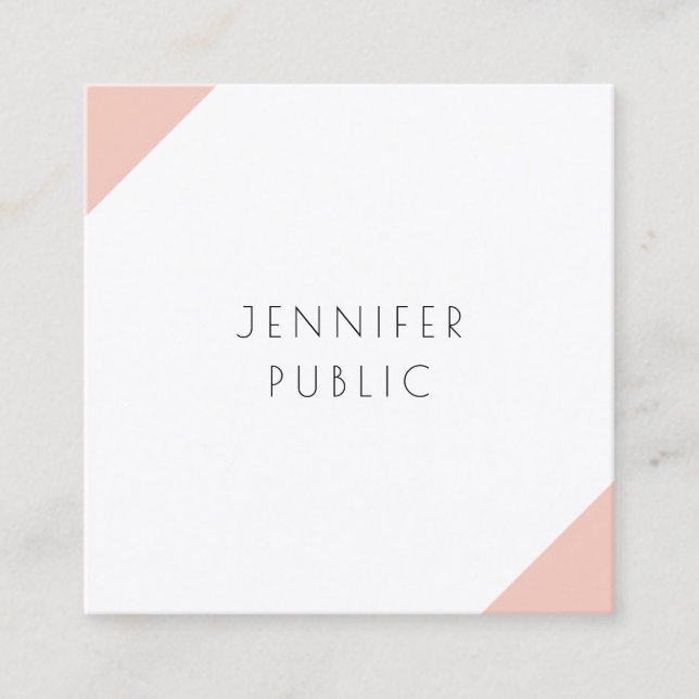 Professional Modern Elegant Simple Template Square Business Card (Front)