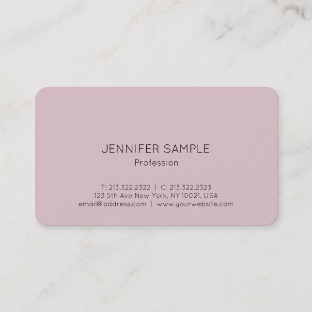 Professional Modern Elegant Sleek Design Luxury Business Card (Front)