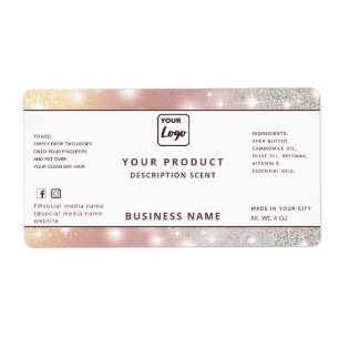 Professional modern elegant  sparkle product label