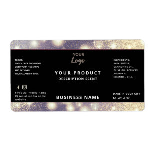 Professional modern elegant  sparkle product label