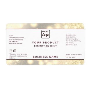 Professional modern elegant  sparkle product label