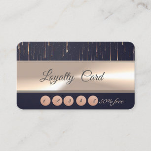 Professional Modern Elegant Stripe, Drips Loyalty Card