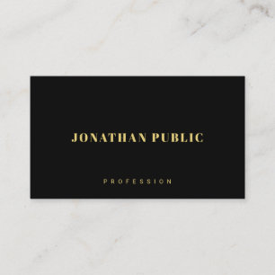 Professional Modern Elegant Template Black & Gold Business Card