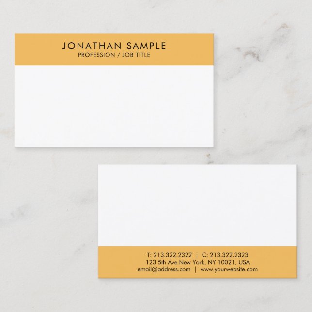 Professional Modern Elegant Template Minimalist Business Card (Front/Back)