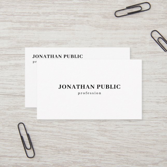 Professional Modern Elegant Template Simple Business Card (Front/Back In Situ)