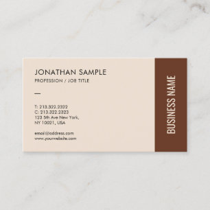 Professional Modern Elegant Template Terracotta Business Card