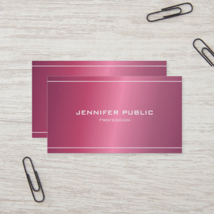 Professional Modern Elegant Trendy Plain Luxury Business Card