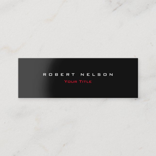 Professional modern elegant trendy unique mini business card (Front)