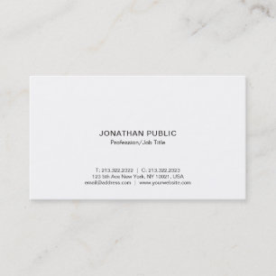 Professional Modern Elegant White Simple Company Business Card