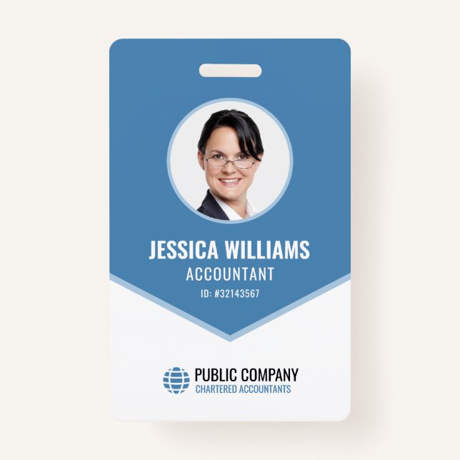 Professional Modern Employee Event Staff ID ID Badge (Front)