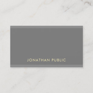 Professional Modern Fashionable Plain Elegant Luxe Business Card