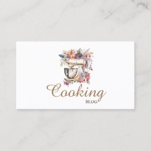 Professional,Modern,Floral Mixer,Cooking Business Card
