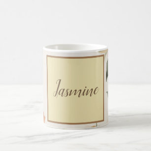 Professional Modern Floral Pastel Beige Colour Coffee Mug