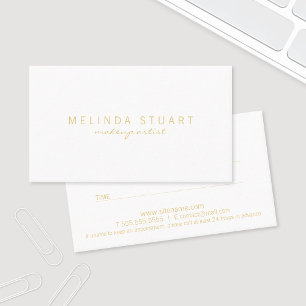 Professional Modern Gold and White Appointment Card