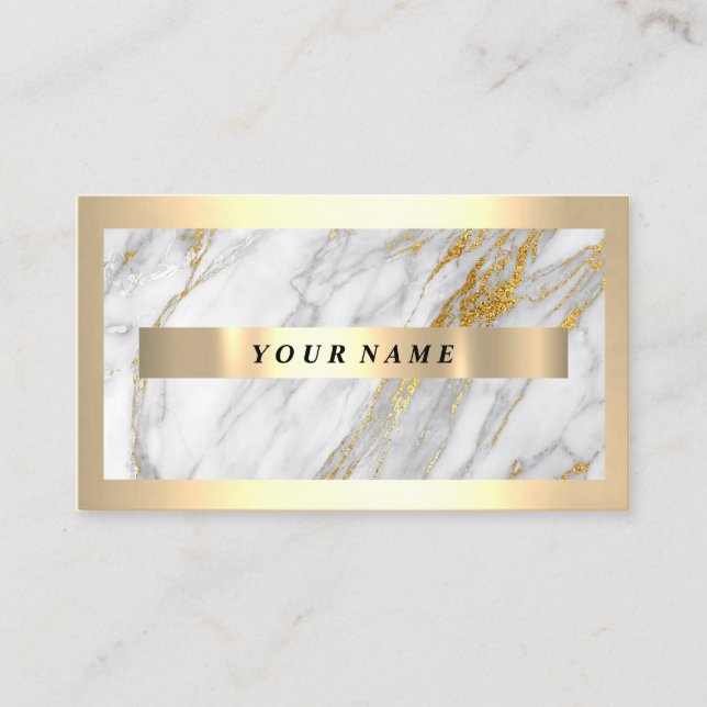 Professional Modern Gold Frame Grey Loyality 5 20% Business Card (Front)