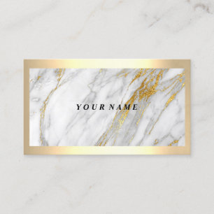 Professional Modern Gold Frame Grey VIP Marble Business Card