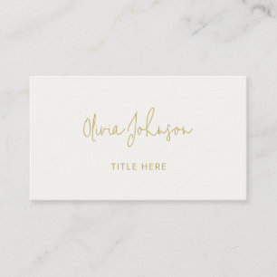 Professional Modern Gold Ivory Business Card