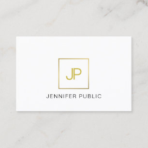 Professional Modern Gold Monogram Elegant Design Business Card