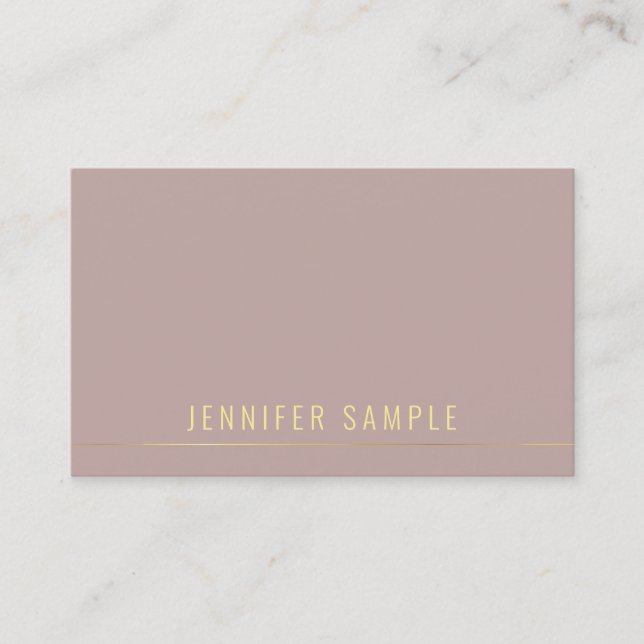 Professional Modern Gold Name Template Elegant Business Card (Front)