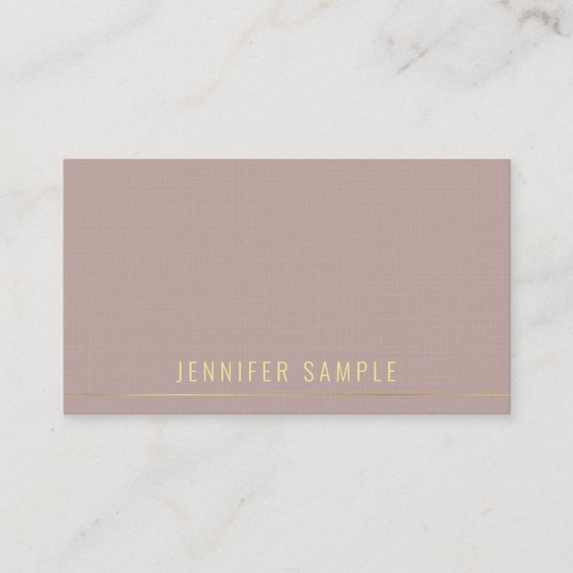 Professional Modern Gold Text Template Elegant Business Card (Front)