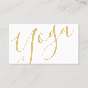 Professional Modern Gold Yoga Instructor Business Card