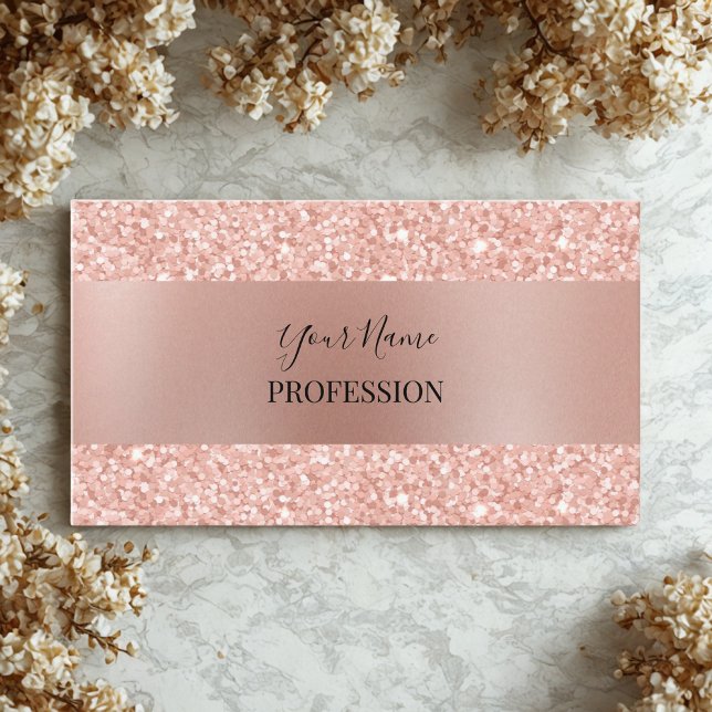 Professional Modern Golden Minimalism Rose Gold Business Card (Creator Uploaded)
