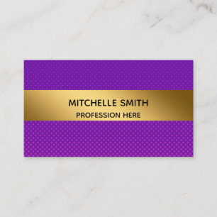 Professional Modern Golden Simply Purple Business Card