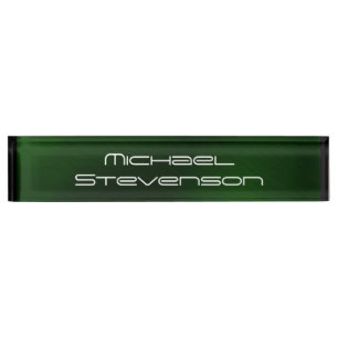 Professional Modern Green Business Desk Nameplate