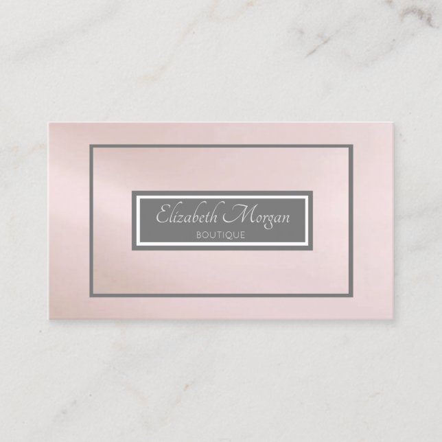 Professional Modern  Grey Frame Business Card (Front)