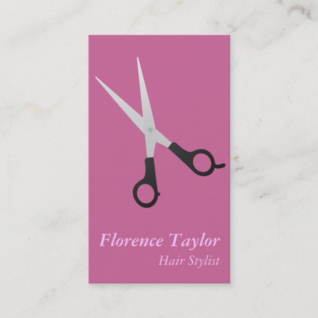 Professional Modern Hair Stylist and Salon Business Card (Front)