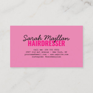 Professional Modern Hair Stylist Business Card