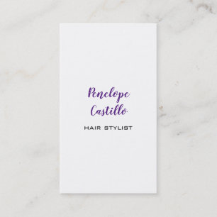 Professional Modern Handwritten Hair Stylist Business Card