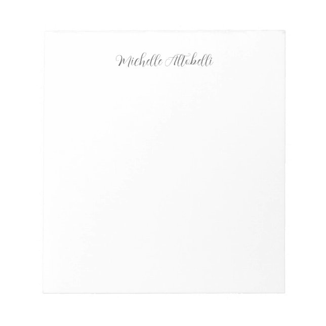 Professional Modern Handwritten Notepad (Front)