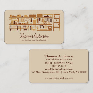 Professional Modern Home Repair Handyman Business Card