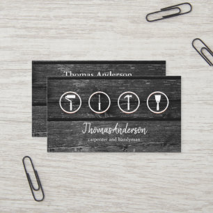 Professional Modern Home Repair Handyman Business Card