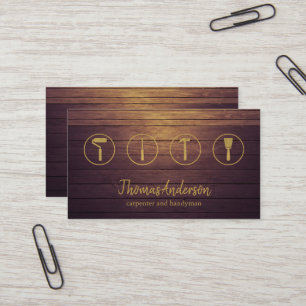 Professional Modern Home Repair Handyman Business Card