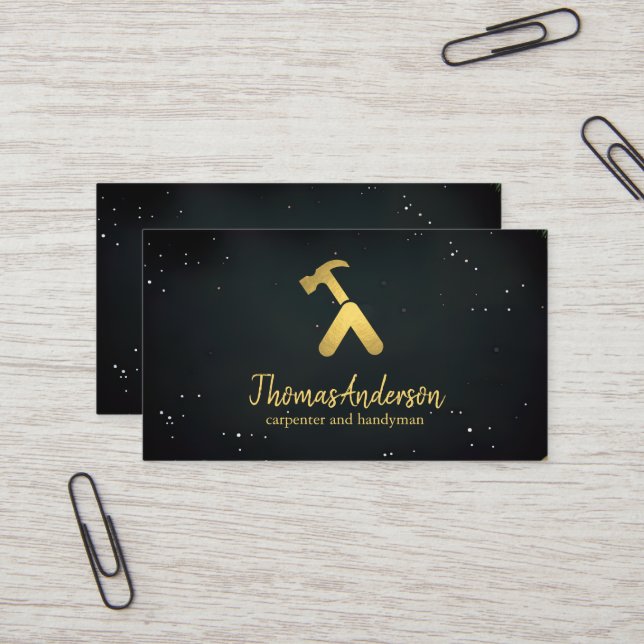 Professional Modern Home Repair Handyman Business Card (Front/Back In Situ)