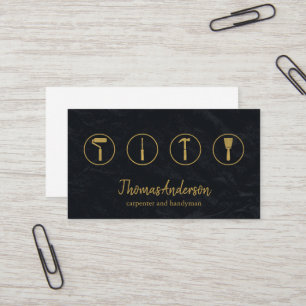 Professional Modern Home Repair Handyman Business Card