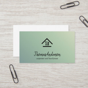 Professional Modern Home Repair Handyman Business Card