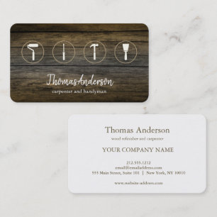 Professional Modern Home Repair Handyman Business Card