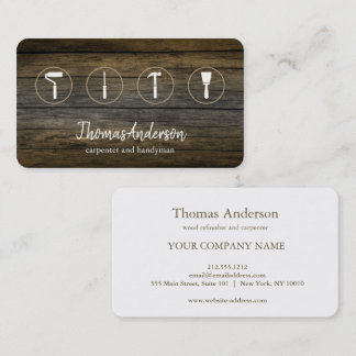 Professional Modern Home Repair Handyman Business Card