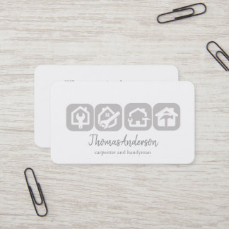 Professional Modern Home Repair Handyman Business Card