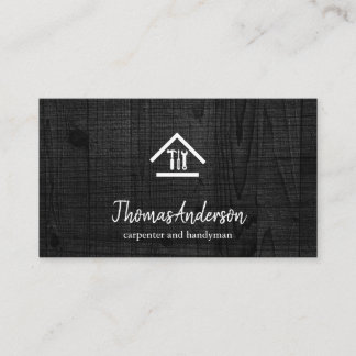 Professional Modern Home Repair Handyman Wooden Business Card