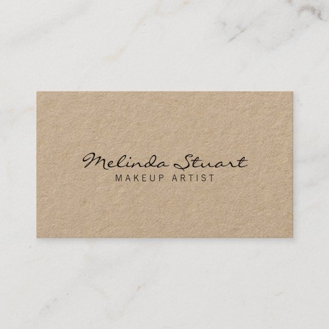 Professional Modern Kraft Paper Business Card (Front)