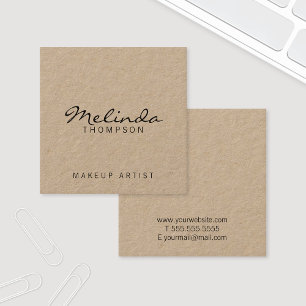 Professional Modern Kraft Paper Square Business Card