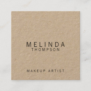 Professional Modern Kraft Paper Square Business Card
