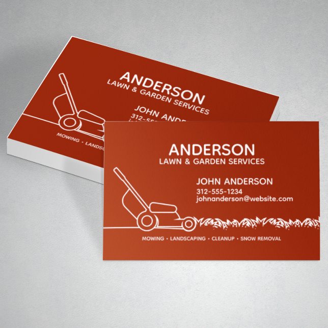 Professional Modern Landscaping & Lawn Care Business Card (Creator Uploaded)