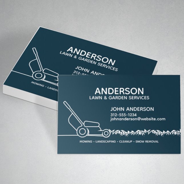 Professional Modern Landscaping & Lawn Care Business Card (Creator Uploaded)